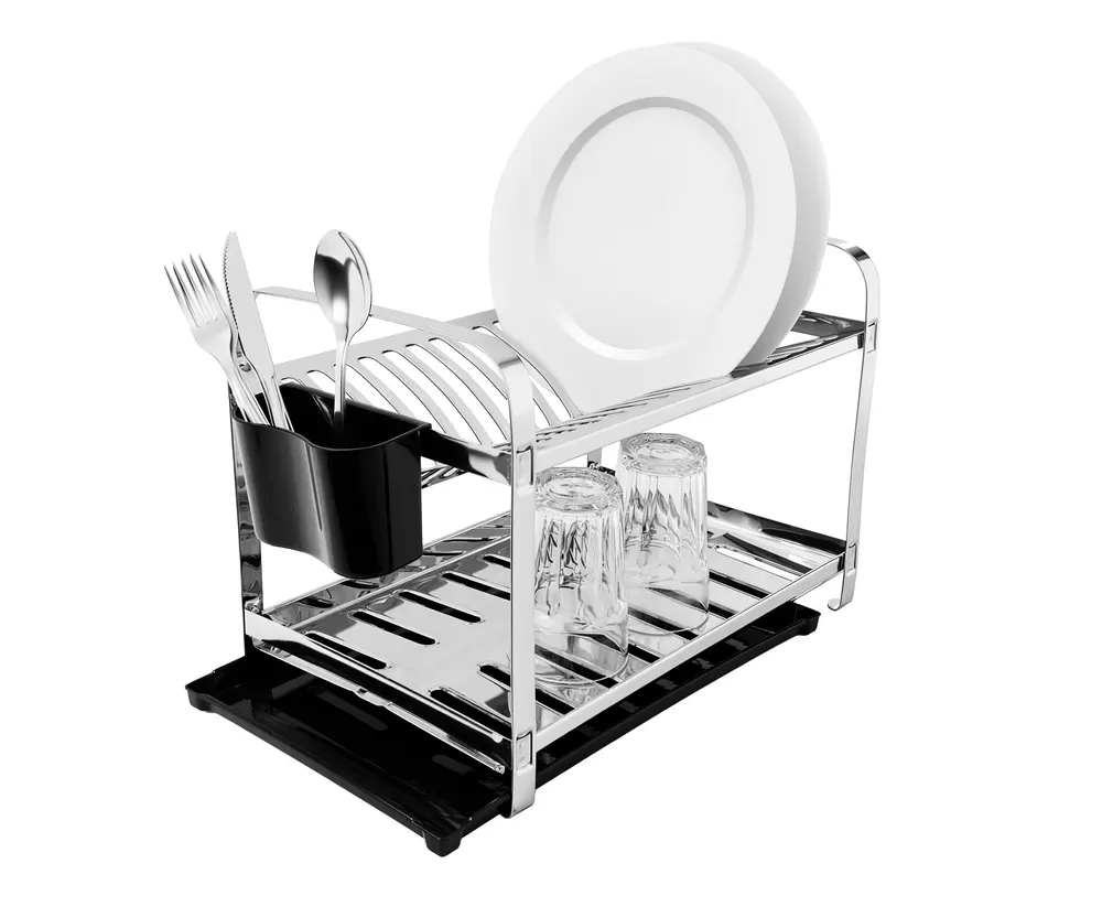 Escorredor Mak-Inox com bandeja coletora para 16 pratos