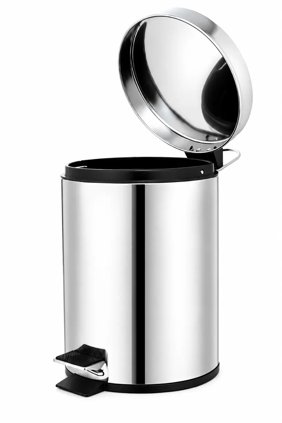 Lixeira Mak-Inox com pedal em aço inox de 5 litros