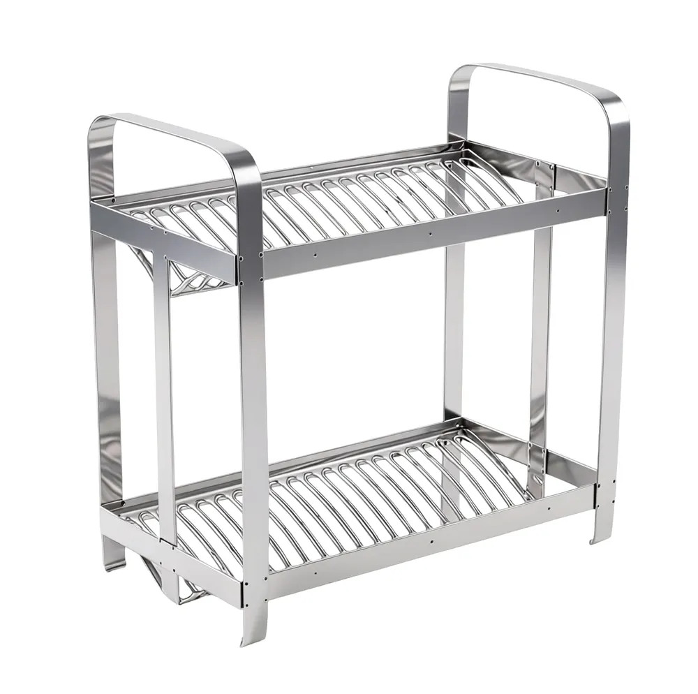 Escorredor industrial Mak-Inox em aço inox para 40 pratos